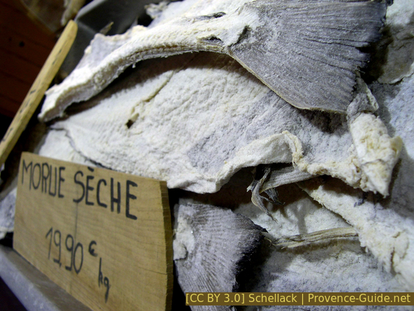 Photo Lizenz CC BY 3.0 pid:1239 Stockfisch am Markt in Nizza